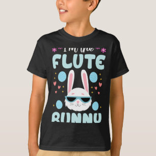 Ich bin das Flöten-Kaninchen Blumen-Matching-Famil T-Shirt