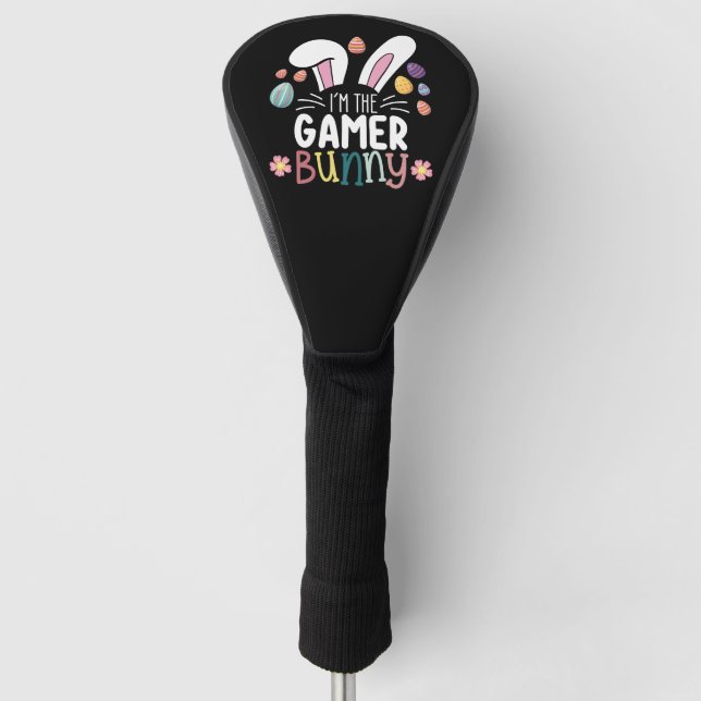 Ich bin das Gamer Bunny Gaming Osterpassende Golf Headcover (Vorderseite)