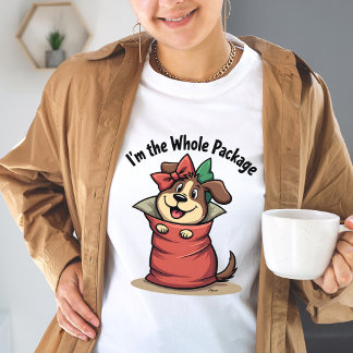 Ich bin das ganze Paket - Funny Gift-Wrapped Dog Tri-Blend Shirt