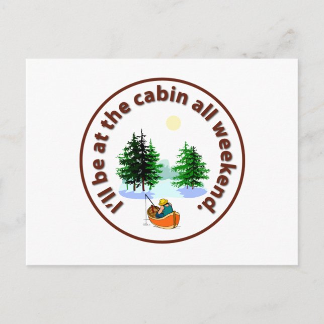 Ich bin das ganze Wochenende in der Kabine Postkarte (Vorderseite)