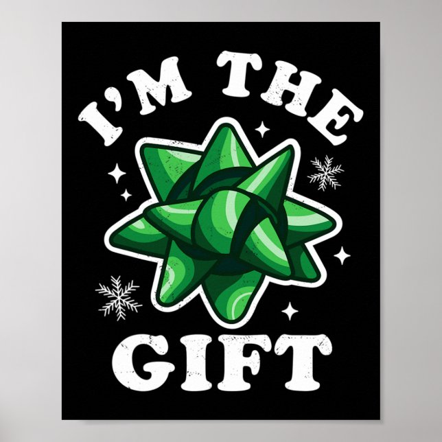 Ich bin das Geschenk - Funny Ugly Weihnachts-Sweat Poster (Vorne)