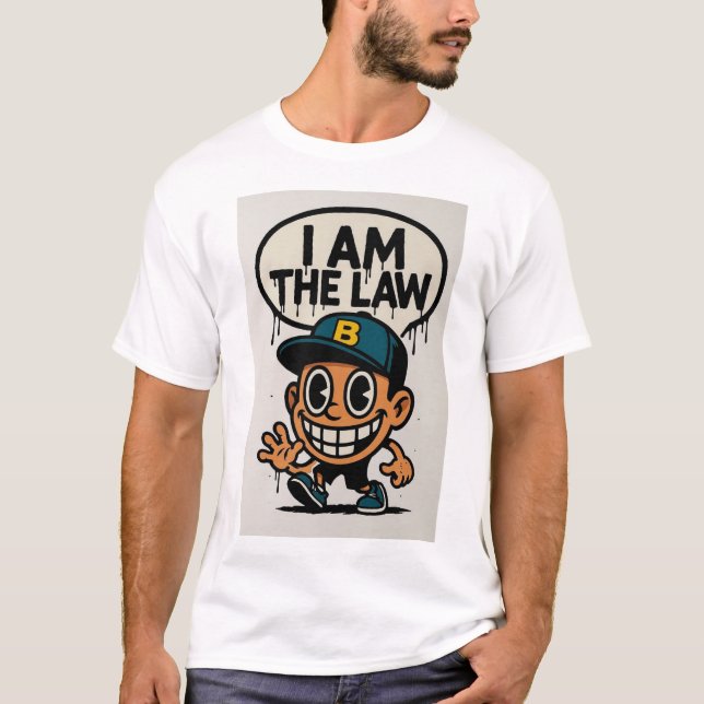 Ich bin das Gesetz Grafik T-Shirt (Vorderseite)