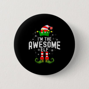 Ich bin das großartige Elf-Weihnachtsfamilie-Pyjam Button