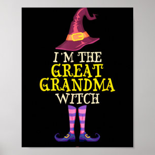 Ich bin das großartige Hexenkostüm der Oma Hallowe Poster