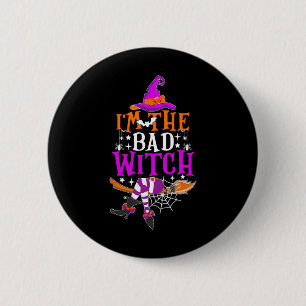 Ich bin das Halloween-Kostüm von Bad Witch Button
