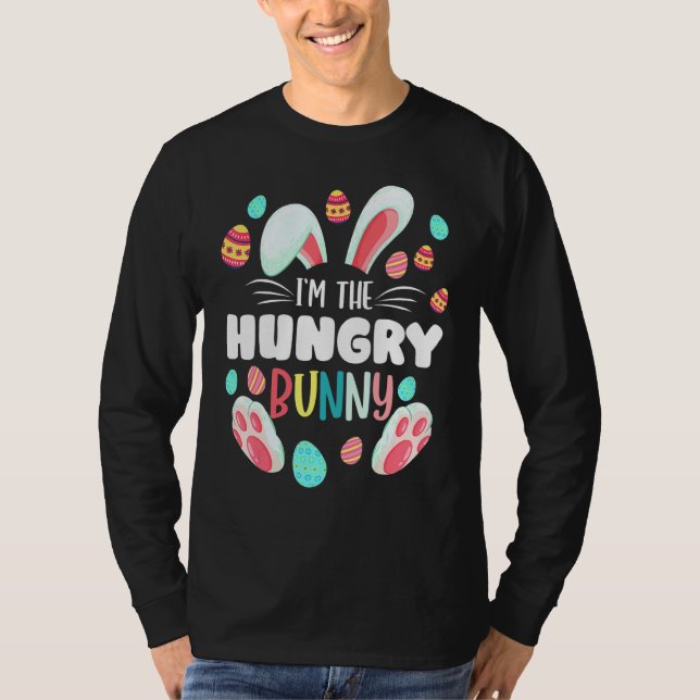 Ich bin das Hungry Bunny Matching Family Osterfest T-Shirt (Vorderseite)
