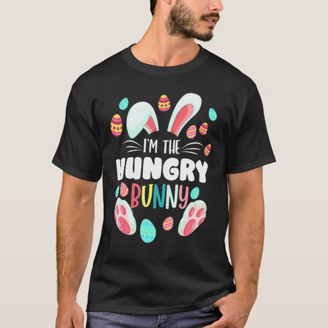 Ich bin das Hungry Bunny Matching Family Osterfest T-Shirt (Vorderseite)