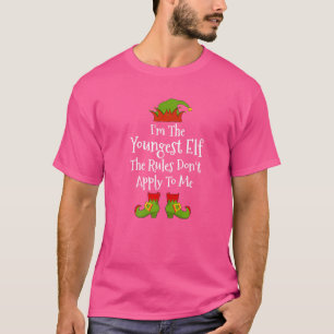 Ich bin das jüngste Elf-Familien-Weihnachts-Matchi T-Shirt