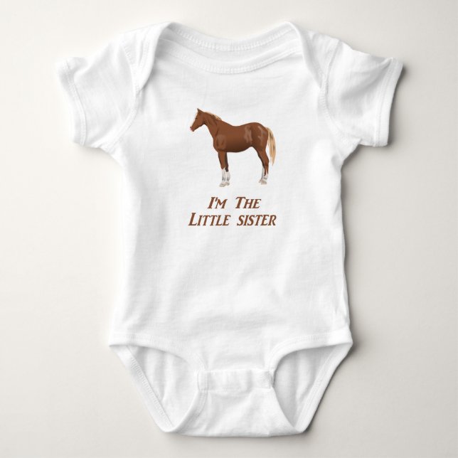 Ich bin das kleine Schwesterkleid Baby Strampler (Vorderseite)