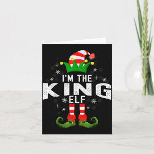 Ich bin das König-Elfen-Weihnachts-Familie-Pyjama- Karte