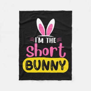 Ich bin das kurze Bunny-Kaninohr-Ei Lustiger Oster Fleecedecke