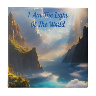 Ich bin das Licht der Welt-Bibel-Verse Fliese