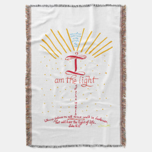 Ich bin das Licht der Welt Jesus Bible Verse Decke