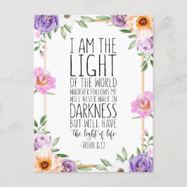 Ich bin das Licht der Welt, John 8:12 Postkarte