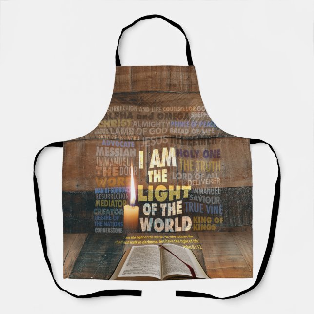 Ich bin das Licht der Welt - John 8:12 Schürze (Vorderseite)