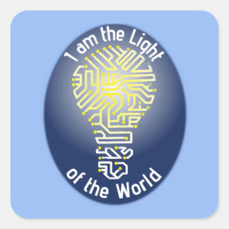 Ich bin das Licht der Welt Quadratischer Aufkleber