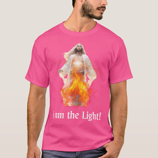 Ich bin das Licht (Jesus) T-Shirt (Vorderseite)