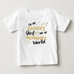 Ich bin das Mädchen meines Vaters und die Welt mei Baby T-shirt