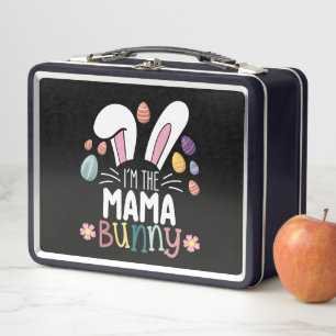 Ich bin das Mama-Mom-Hasen-Oster-Familien-Matching Metall Brotdose
