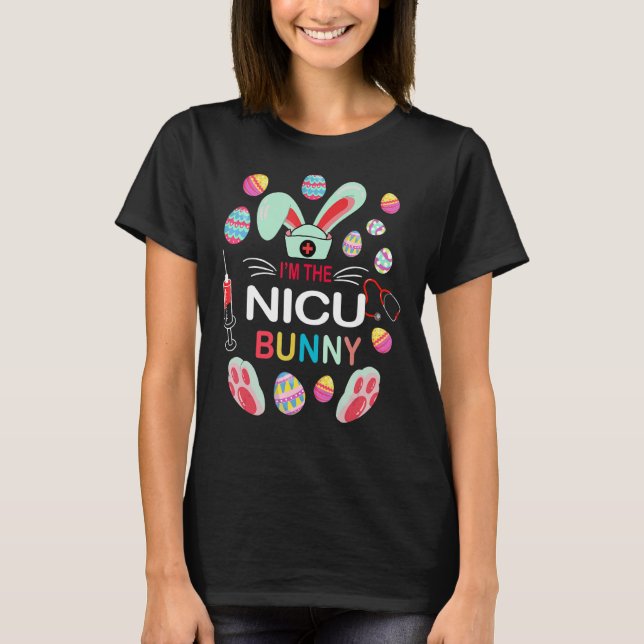 Ich bin das Nicu Bunny Matching Family Osterfest P T-Shirt (Vorderseite)