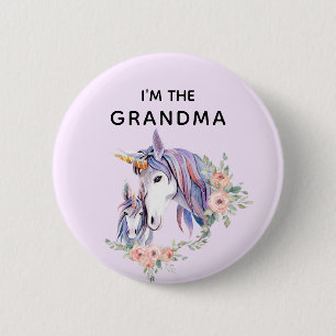 Ich bin das Oma Magical Unicorn und Kind Button