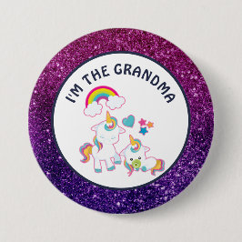 Ich bin das Oma Niedlich Adult und Baby Unicorn Button