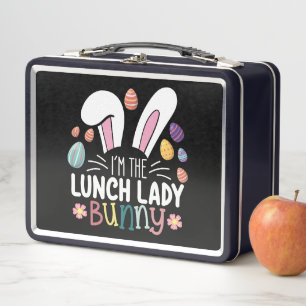 Ich bin das Oster-Matching Lunch Lady Bunny Metall Brotdose