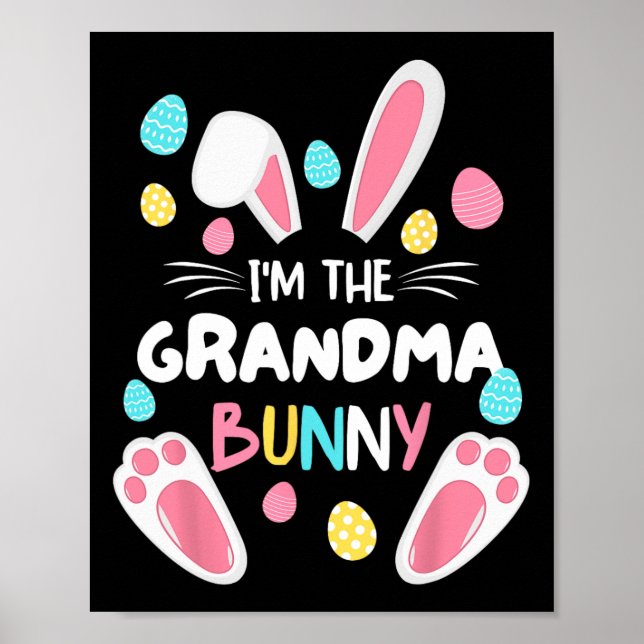 Ich bin das Osterfest-Party der Großmutter-Bunny M Poster (Vorne)