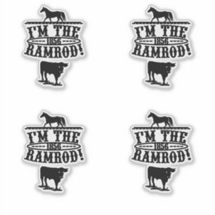 Ich bin das Ramrod-Pferd 1856 u. das Vieh Aufkleber