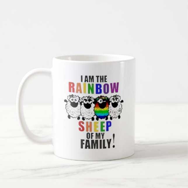 Ich bin das Regenbogenschaf der Tasse  (Links)