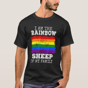 Ich bin das Regenbogenschaf meiner Familie CD Prid T-Shirt