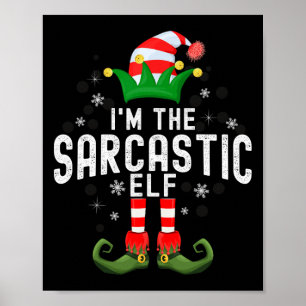Ich bin das sarkastische Elf-Christmas-Familie-Pyj Poster