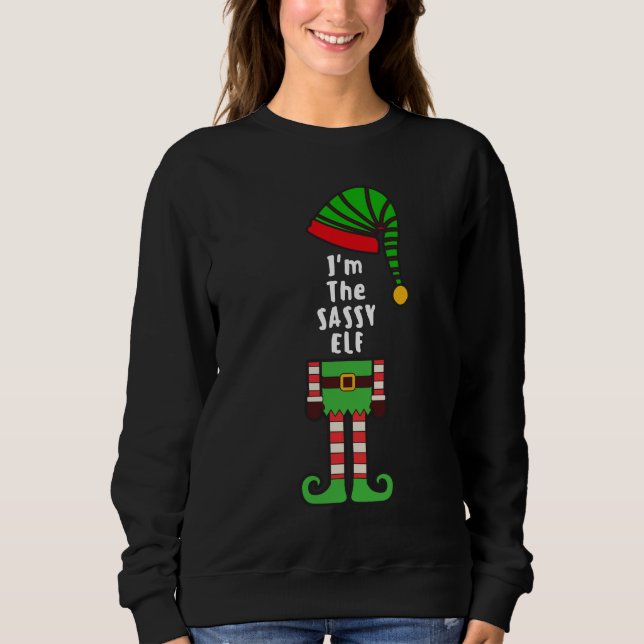 Ich bin das Sassy ELF Sweatshirt (Vorderseite)