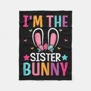 Ich bin das Schwester Bunny Matching Family Osterf Fleecedecke