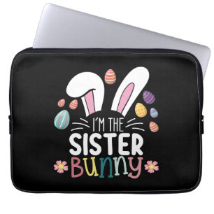 Ich bin das Schwester-Häschen Ostern Familie Match Laptopschutzhülle