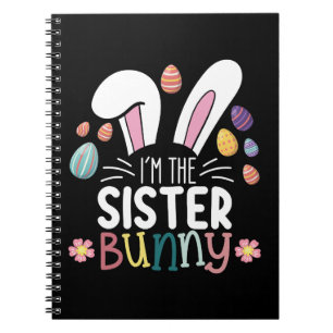 Ich bin das Schwester-Häschen Ostern Familie passe Notizblock