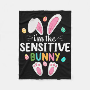 Ich bin das sensible Hase-Matching-Familien-Ostern Fleecedecke