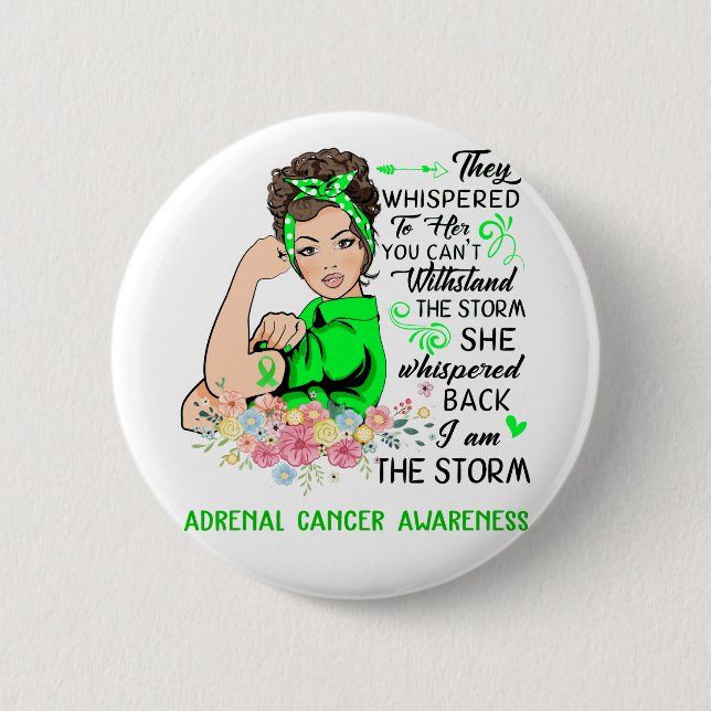 Ich bin das Storm ADRENAL CANCER Bewusstsein Button (Vorderseite)