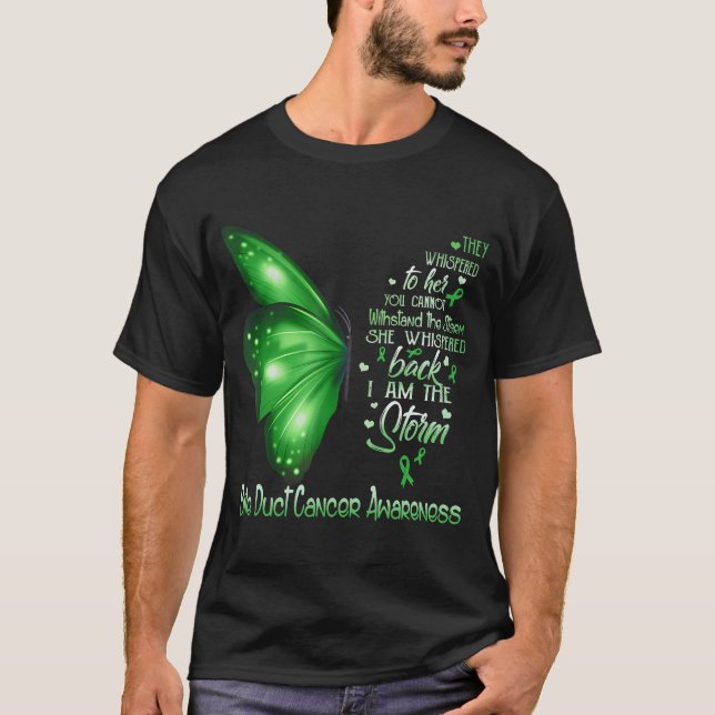 Ich bin das Storm Bile Duct Krebs Bewusstsein Butt T-Shirt (Vorderseite)