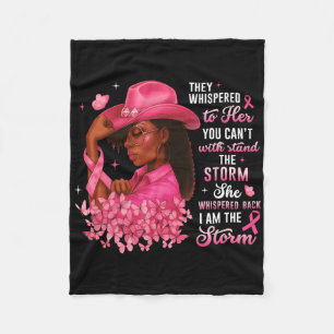 Ich bin das Storm Black Women Brustkrebs Starkes B Fleecedecke