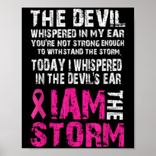 Ich bin das Storm-Brustkrebs-Bewusstsein Poster