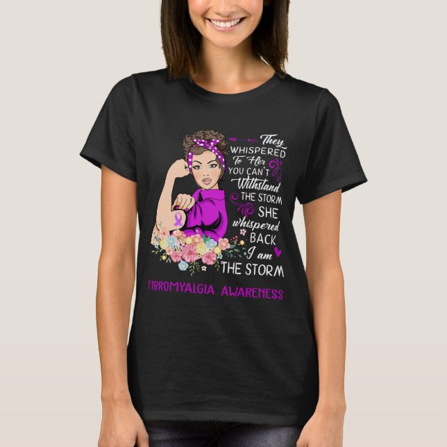 Ich bin das Storm-Fibromyalgie-Bewusstsein T-Shirt (Vorderseite)