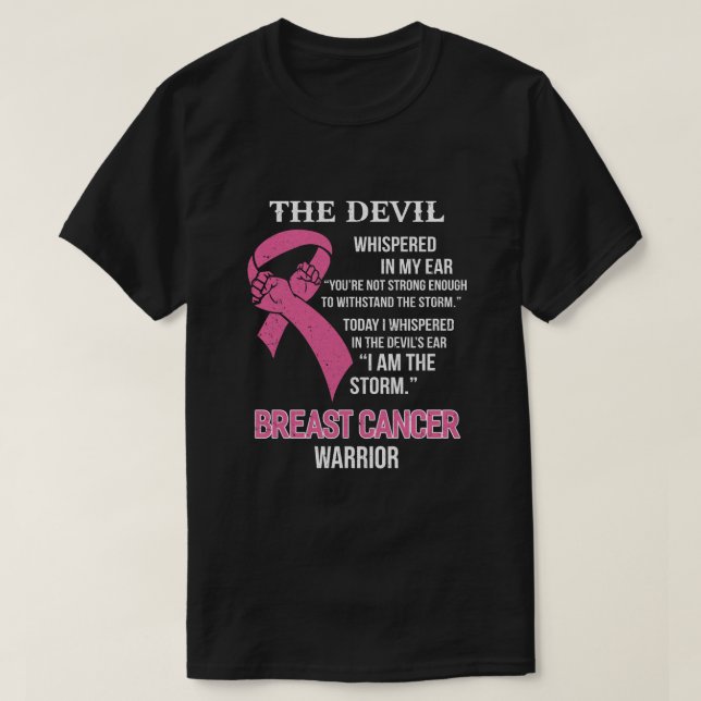 Ich bin das Storm Support Brustkrebs Bewusstsein T-Shirt (Design vorne)