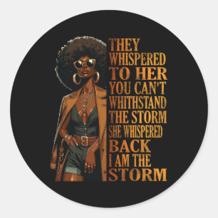 Ich bin das Sturm Shirt Junetzehnte Shirts Frauen Runder Aufkleber