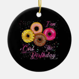 Ich bin das Thema der GeburtstagsGirl Donut Geburt Keramik Ornament
