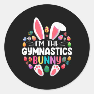 Ich bin das Turn-Bunny Ostertag Familien-Matching Runder Aufkleber