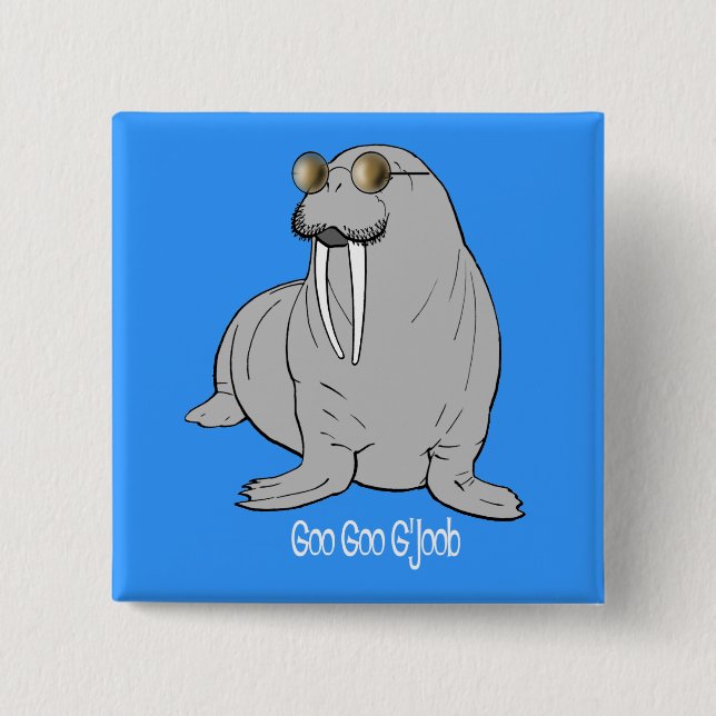 Ich bin das Walroß Button (Vorderseite)