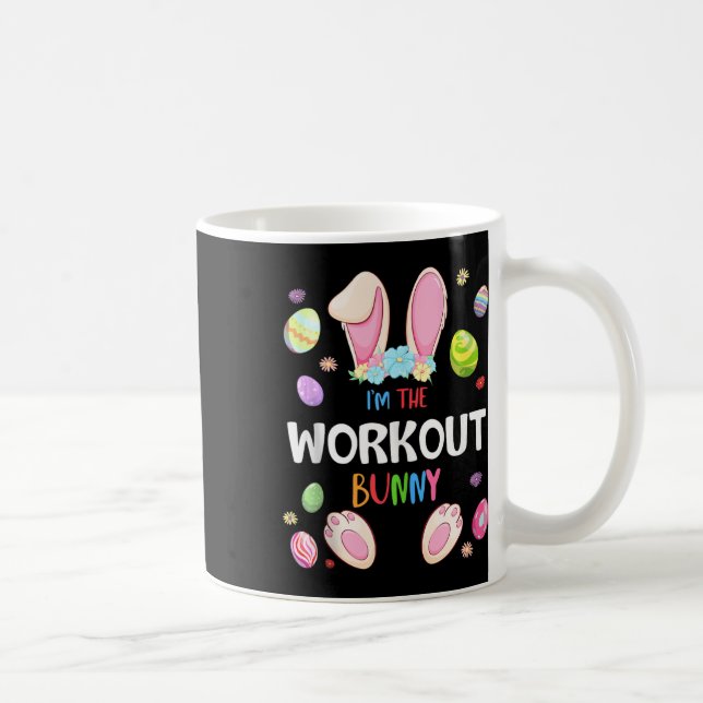 Ich bin das Workout Bunny Osterparty passende Fami Kaffeetasse (Rechts)
