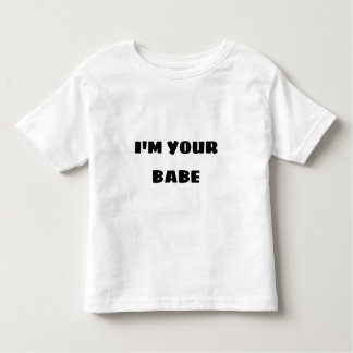 ICH BIN DEIN BABE-TODDLER'S JERSEY FINE WHITE T -  KLEINKIND T-SHIRT