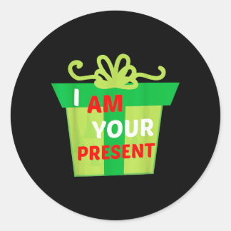 Ich bin dein gegenwärtiges Geschenk-Shirt Runder Aufkleber